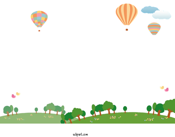 Free Nature Hot Air Balloon Balloon Landscape For Plant Clipart Transparent Background