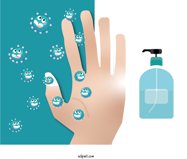Free Medical Disinfectant Hygiene Hand Sanitizer For Coronavirus Clipart Transparent Background