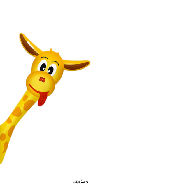 Free Animals Giraffe Smiley Yellow For Giraffe Clipart Transparent Background