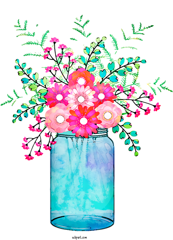 Free Life Floral Design Flower Watercolor Painting For Daily Necessaries Clipart Transparent Background