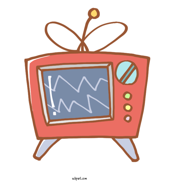 Free Life Television  Cartoon For Daily Necessaries Clipart Transparent Background