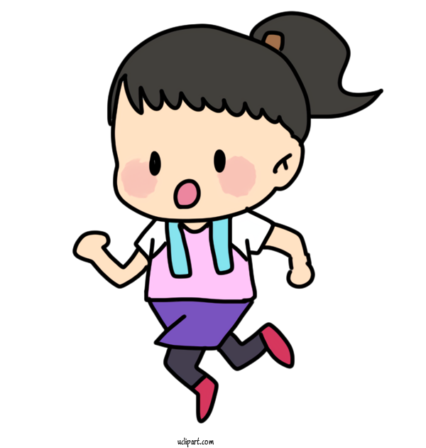 Free Life Blog Cartoon Jogging For Daily Necessaries Clipart Transparent Background