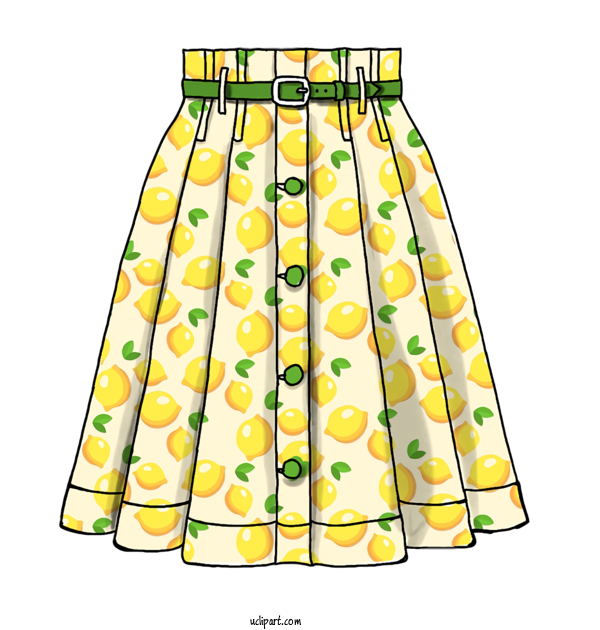 Free Clothing Skirt Dress Yellow For Skirt Clipart Transparent Background