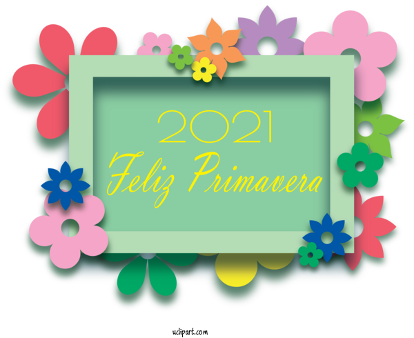 Free Nature Rectangle Design Picture Frame For Spring Clipart Transparent Background