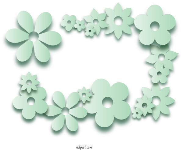 Free Nature Circle Floral Design Green For Spring Clipart Transparent Background