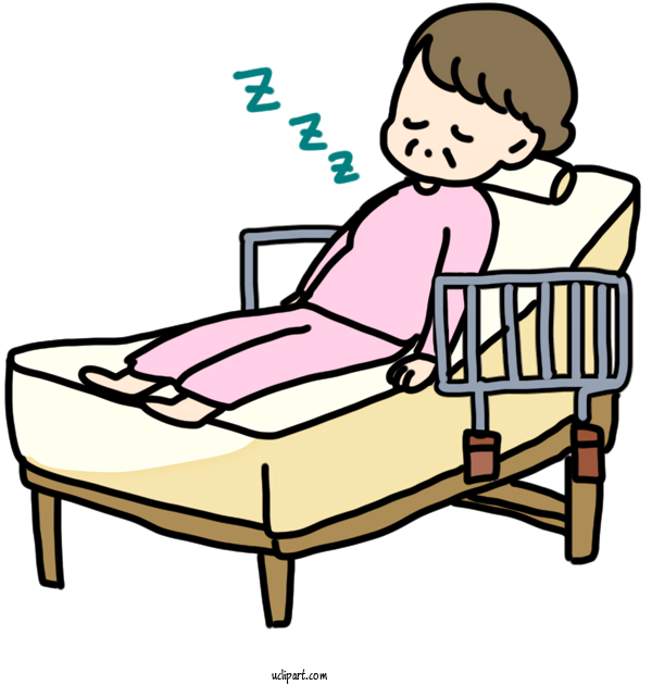 Free Medical Cartoon Grandparent Sleep For Nursing Clipart Transparent Background