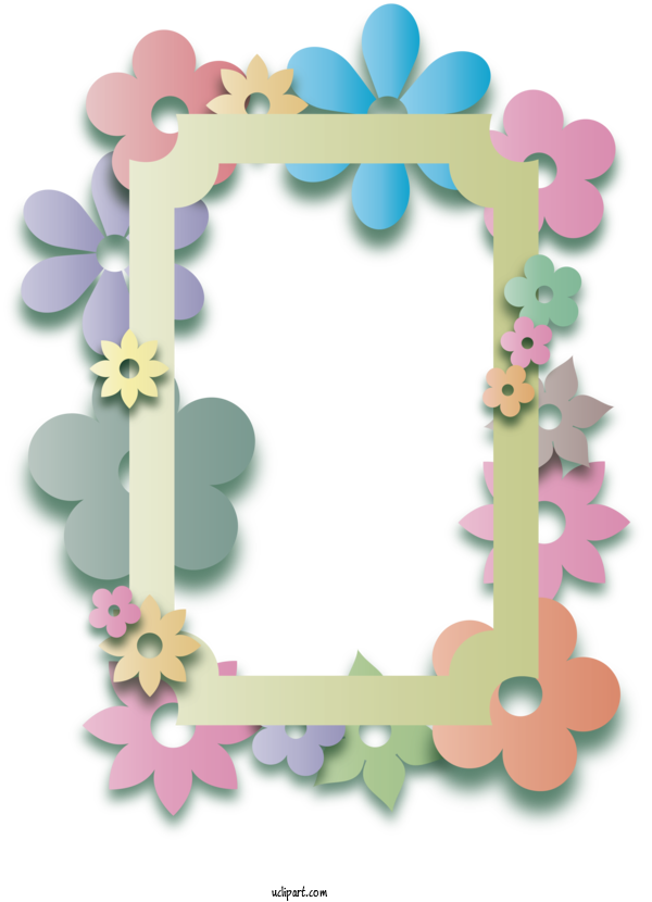 Free Nature Picture Frame Floral Design Pattern For Spring Clipart Transparent Background