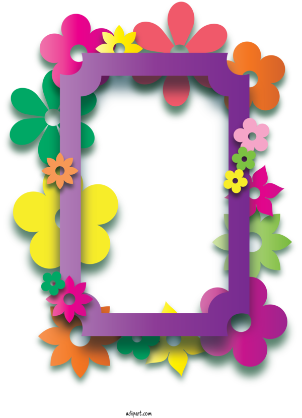 Free Nature Picture Frame Floral Design Pattern For Spring Clipart Transparent Background