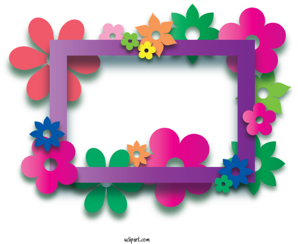 Free Nature Cartoon Petal Picture Frame For Spring Clipart Transparent Background