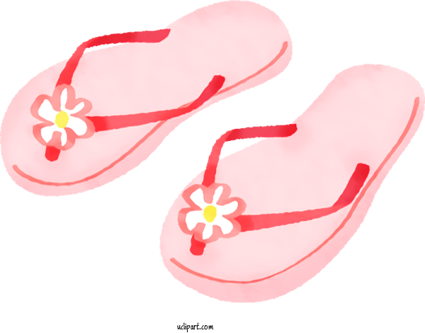 Free Nature Flip Flops Slipper Walking Shoe For Summer Clipart Transparent Background