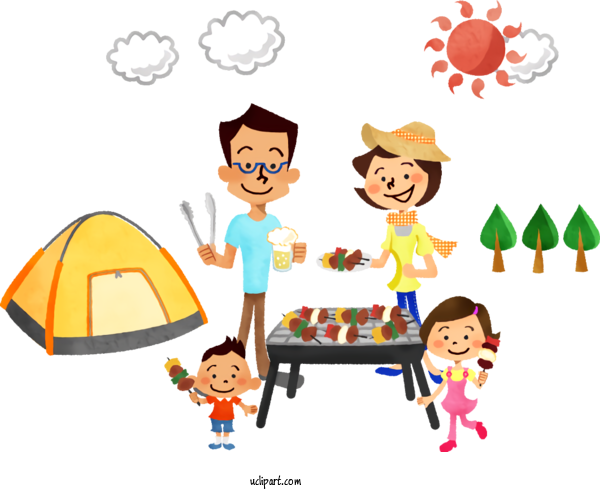 Free Nature Royalty Free Barbecue Cartoon For Summer Clipart Transparent Background