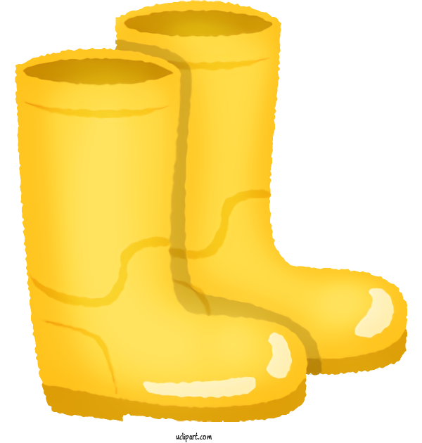 Free Nature Rain Boot Shoe Yellow For Summer Clipart Transparent Background