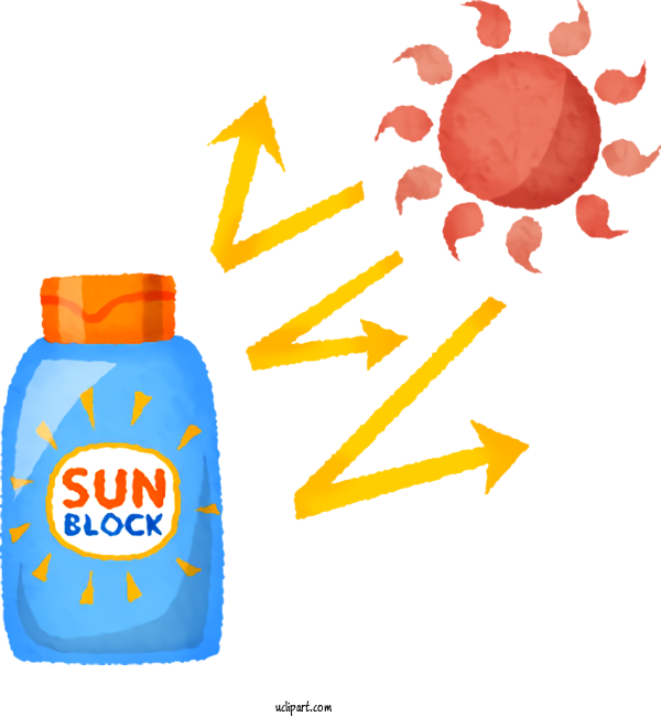 Free Nature Sunscreen Bottle Logo For Summer Clipart Transparent Background