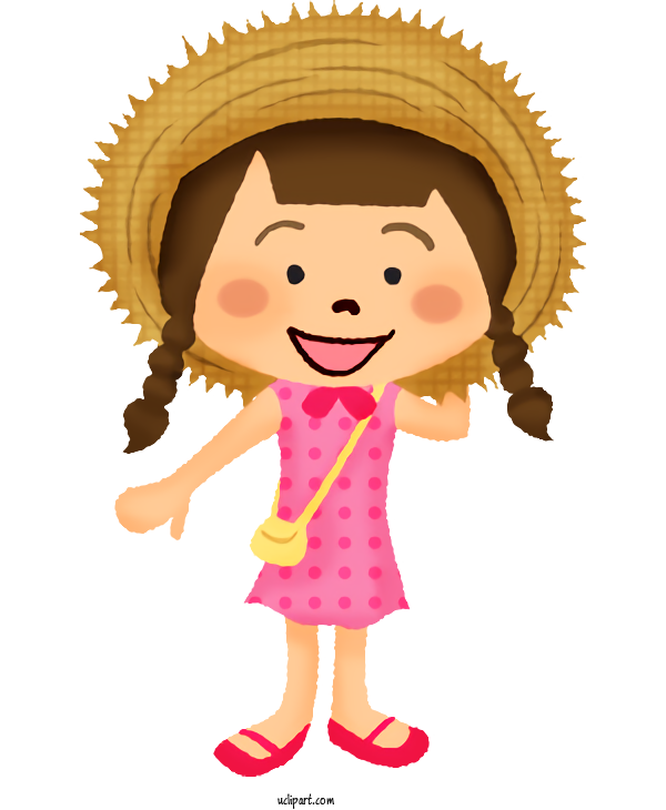 Free Nature Straw Hat Hat Cartoon For Summer Clipart Transparent Background
