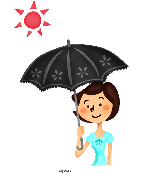 Free Nature Drawing Umbrella Design For Summer Clipart Transparent Background