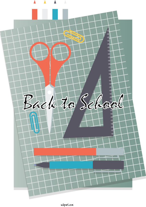 Free School Paper Angle Line For Back To School Clipart Transparent Background