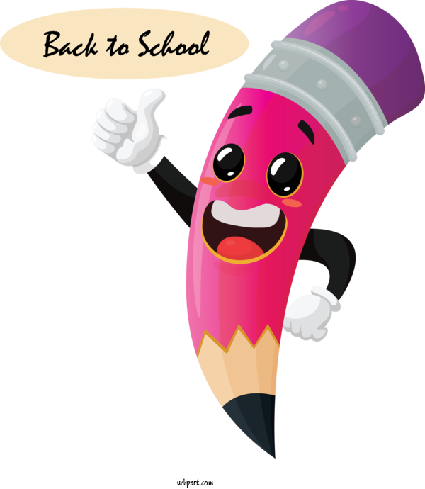 Free School Cartoon Pencil Drawing For Back To School Clipart Transparent Background