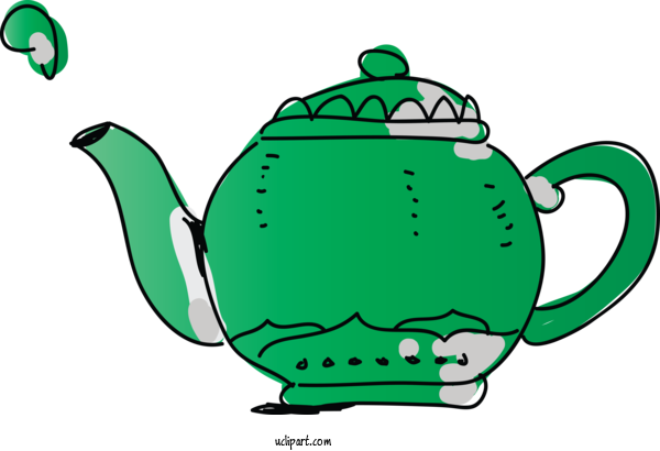 Free Life Line Art Teapot Cartoon For Kitchen Clipart Transparent Background