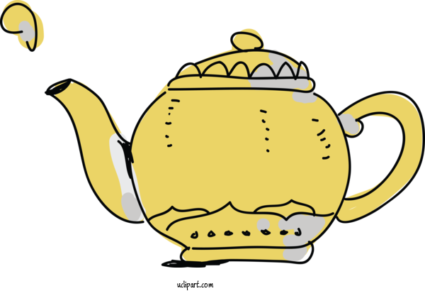 Free Life Tea Line Art Teapot For Kitchen Clipart Transparent Background