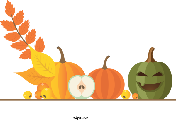 Free Nature	 Jack O' Lantern Thanksgiving Pumpkin For Autumn Clipart Transparent Background