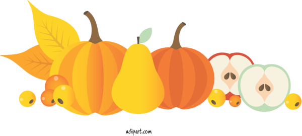 Free Nature	 Pumpkin Calabaza Squash For Autumn Clipart Transparent Background