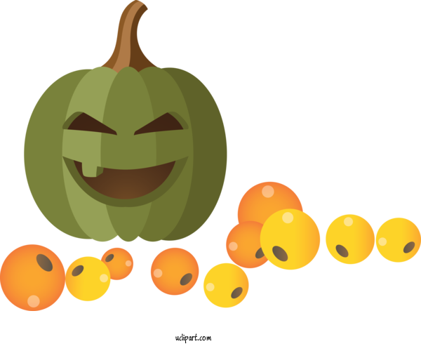 Free Nature	 Pumpkin Jack O' Lantern Drawing For Autumn Clipart Transparent Background