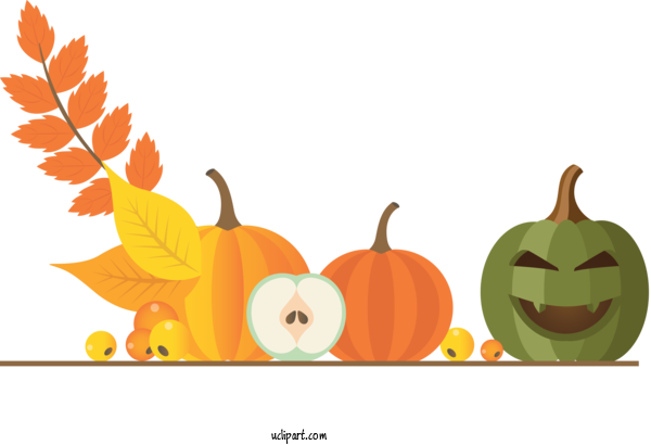 Free Nature	 Jack O' Lantern Thanksgiving Pumpkin For Autumn Clipart Transparent Background