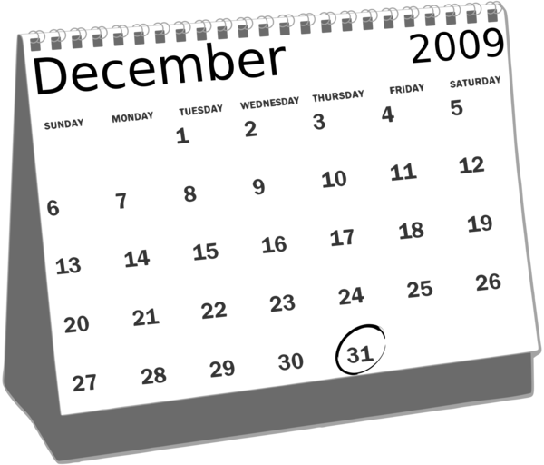 Free Calendar Text Line Number Clipart Clipart Transparent Background