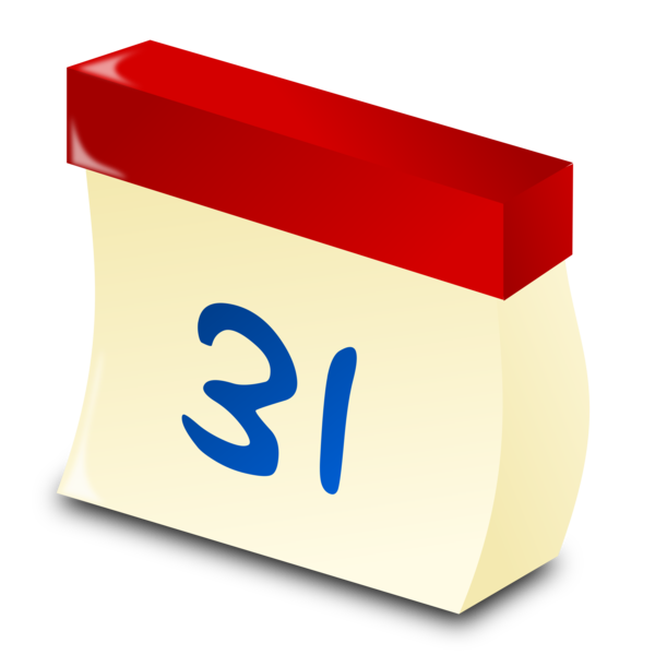 Free Calendar Number Rectangle Clipart Clipart Transparent Background