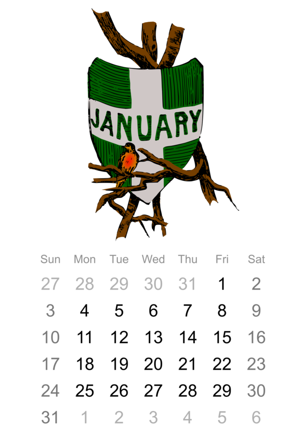 Free Calendar Calendar Text Tree Clipart Clipart Transparent Background