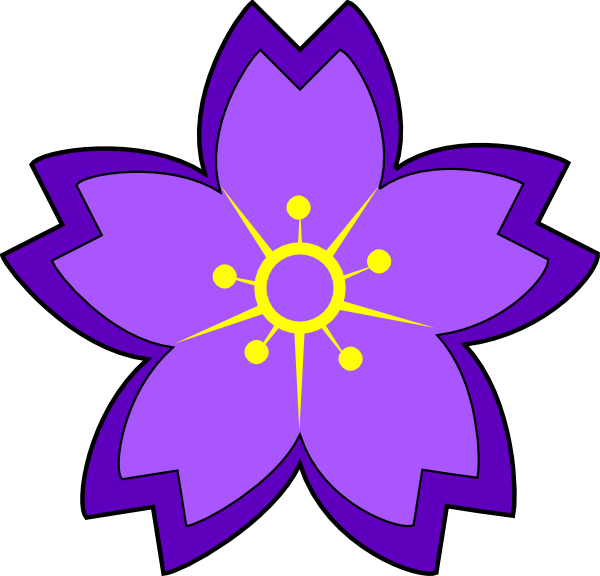 Free Flower Clipart Flower Violet Petal Clipart Clipart Transparent Background