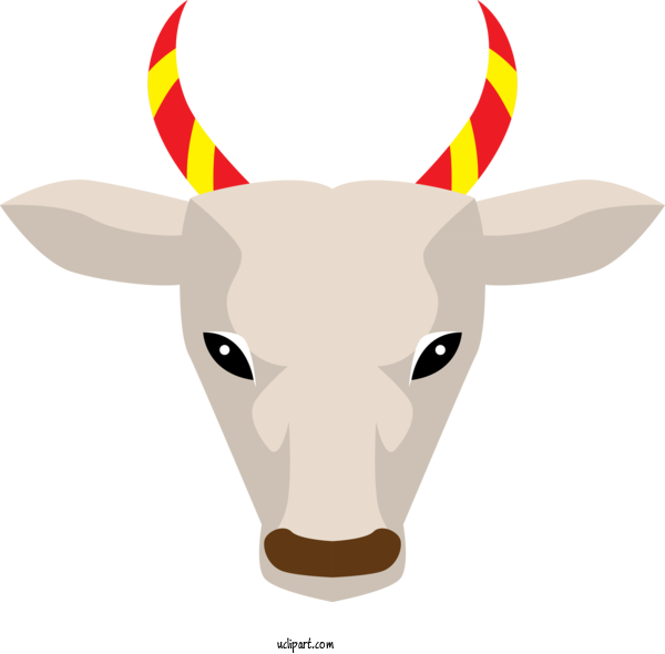 Free Holidays Reindeer Snout Goat For Pongal Clipart Transparent Background