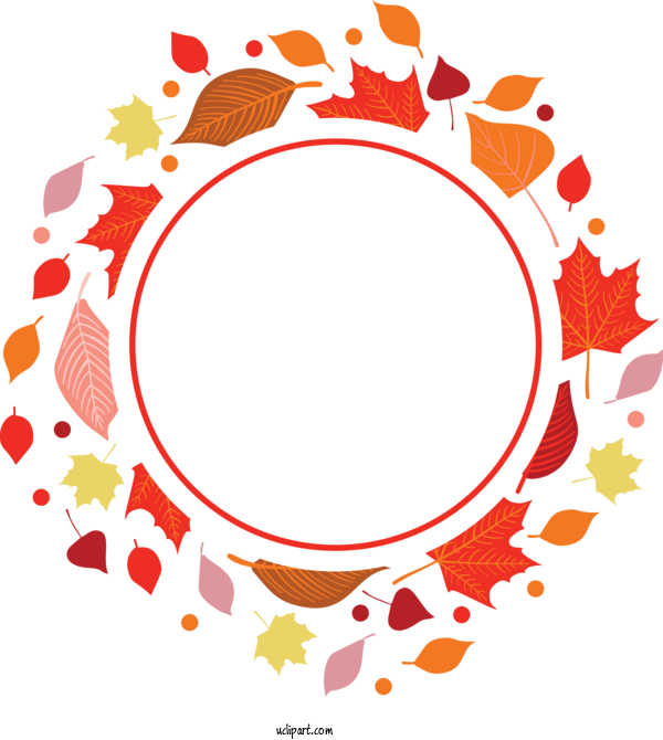 Free Nature Circle Meter Pattern For Autumn Clipart Transparent Background