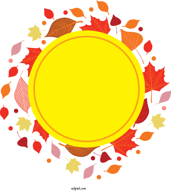 Free Nature Circle Yellow Meter For Autumn Clipart Transparent Background