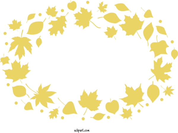 Free Nature Floral Design Yellow Line For Autumn Clipart Transparent Background