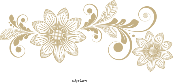 Free Flowers Design Motif Ornament For Flower Clipart Clipart Transparent Background