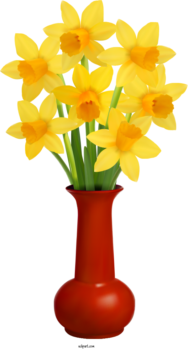Free Flowers Daffodil Vase Flower For Flower Clipart Clipart Transparent Background