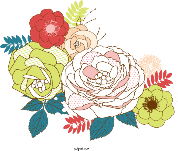 Free Flowers Floral Design Cartoon Design For Peony Clipart Transparent Background