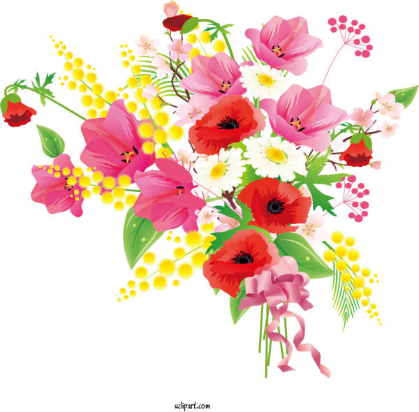 Free Flowers International Women's Day March 8 Father's Day For Flower Clipart Clipart Transparent Background