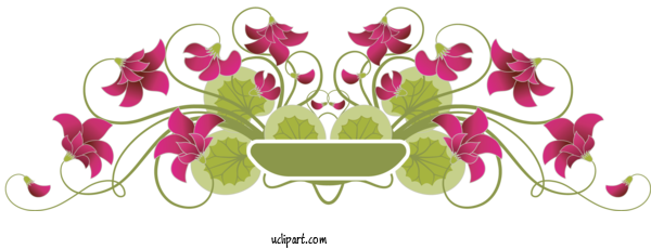 Free Flowers Design Royalty Free Motif For Flower Clipart Clipart Transparent Background