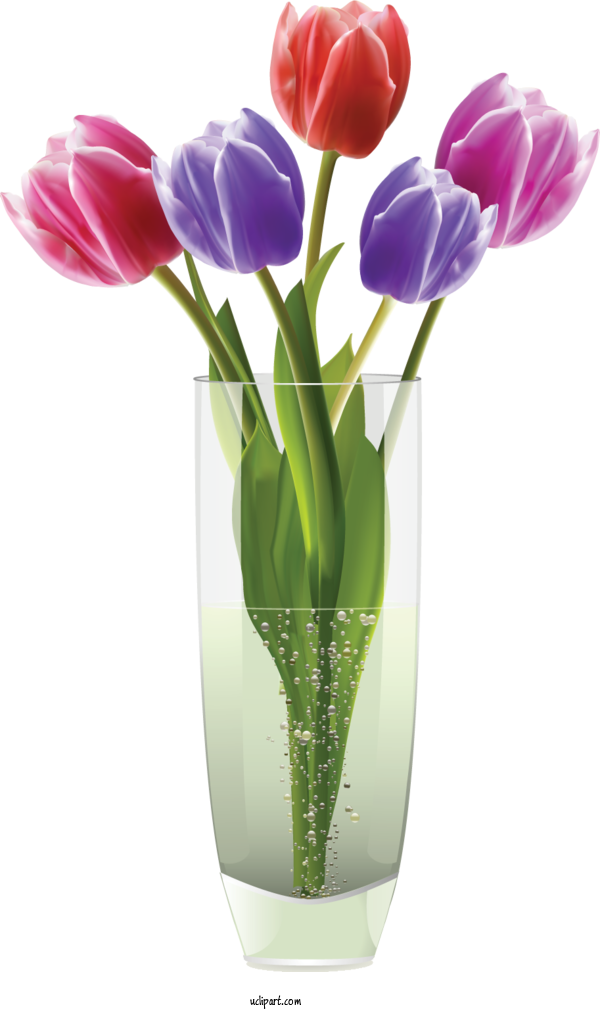 Free Flowers Vase Flower Tulip For Flower Clipart Clipart Transparent Background