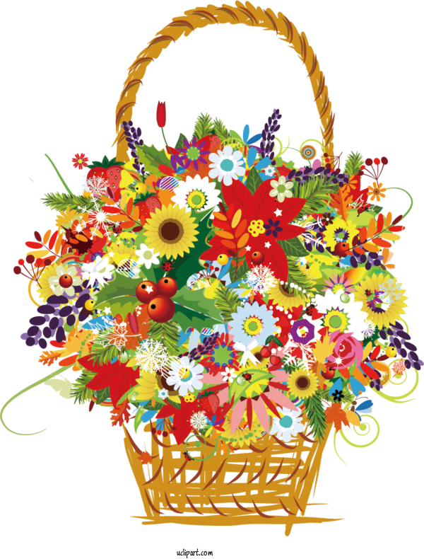Free Flowers Basket Flower Floral Design For Flower Clipart Clipart Transparent Background