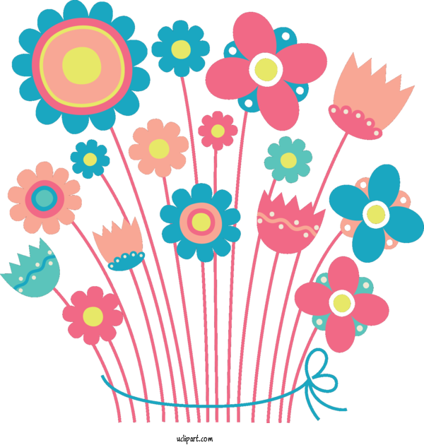 Free Flowers Flower Design Color For Flower Clipart Clipart Transparent Background