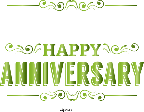Free Occasions Leaf Logo Font For Anniversary Clipart Transparent Background