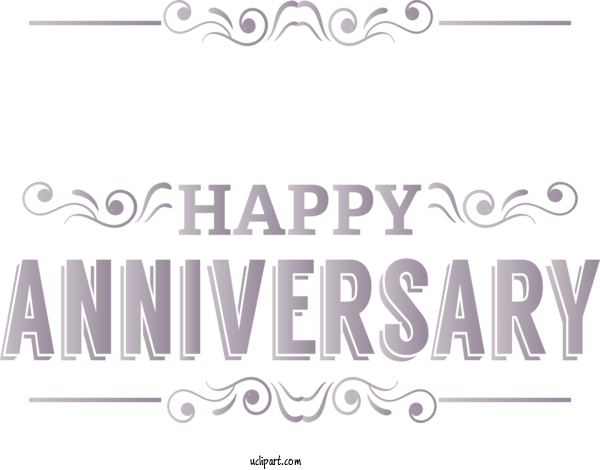 Free Occasions Logo Font Angle For Anniversary Clipart Transparent Background