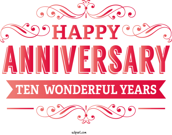 Free Occasions Logo Meter Line For Anniversary Clipart Transparent Background