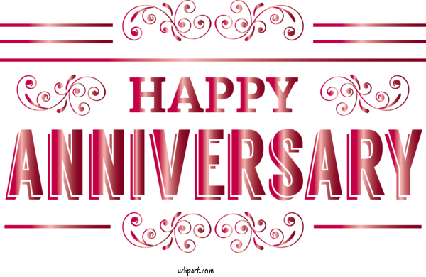 Free Occasions Logo Font Design For Anniversary Clipart Transparent Background