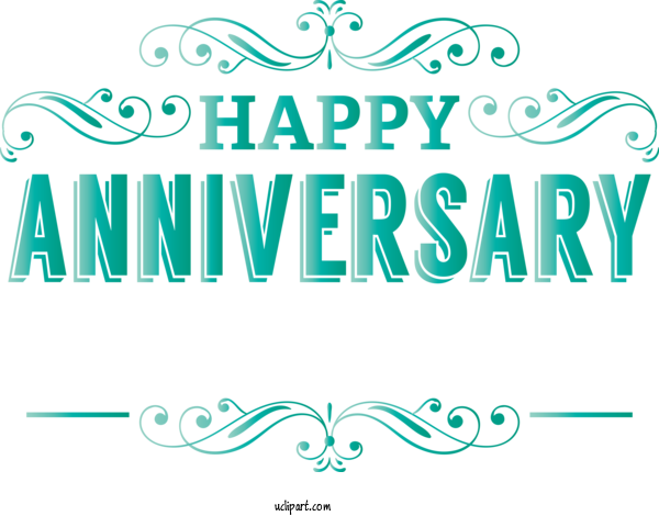Free Occasions Logo Font Design For Anniversary Clipart Transparent Background