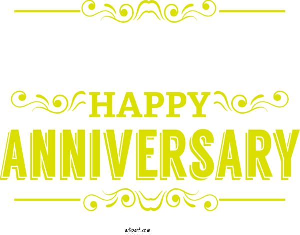 Free Occasions Yellow Meter Line For Anniversary Clipart Transparent Background