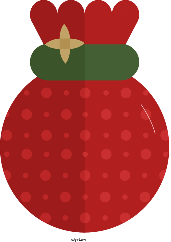 Free Holidays Strawberry Polka Dot Christmas Ornament For Christmas Clipart Transparent Background